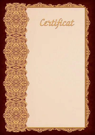 Șablon de certificat artistic „Claritatea ajurului”