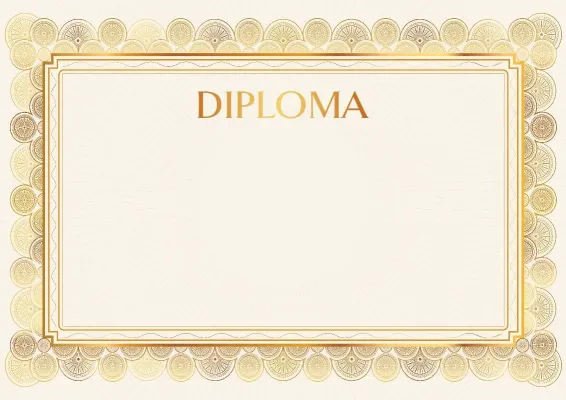 Modello di diploma «Bagliore Dorato»