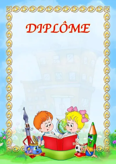 Modèle de diplôme scolaire «Retour à l'école !»