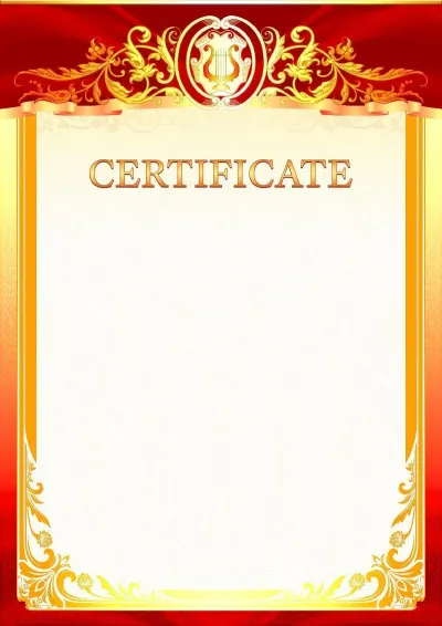 Musical Certificate Template 'Inspired by the Muse'