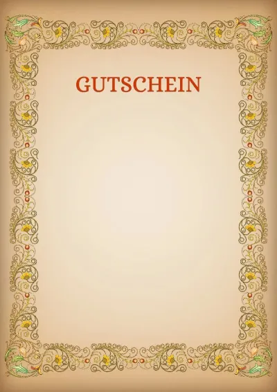 Künstlerische Gutschein-Vorlage «Muster»