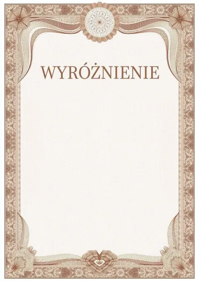 Szablon uroczystego wyróżnienia nr 3