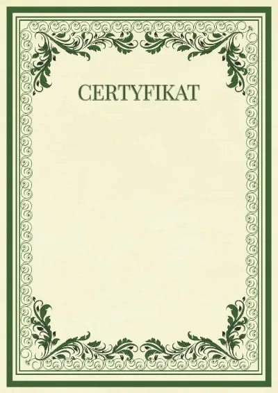 Szablon uroczystego certyfikatu «Wzory vintage»