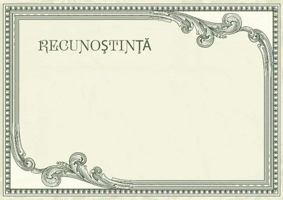 Șablon de recunoștință „Prestigiu vintage”