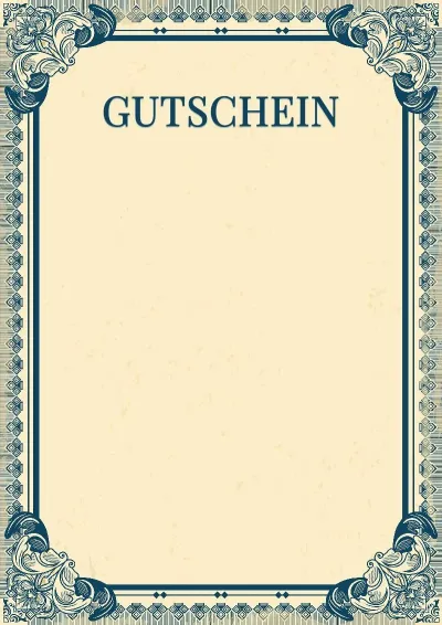 Kunstvolle Gutschein-Vorlage „Imperium“