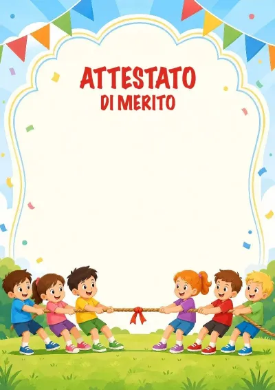 Modello di attestato «Giochi Divertenti»