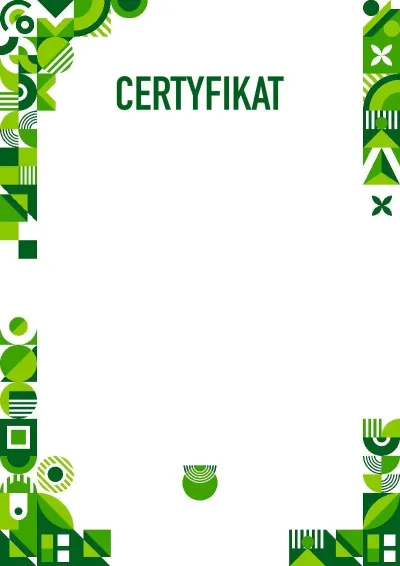Szablon certyfikatu „Szmaragdowy algorytm”