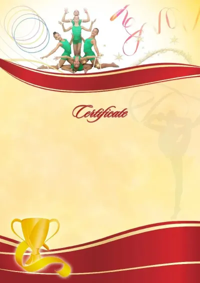 Sports Certificate Template 'Rhythmic Gymnastics'