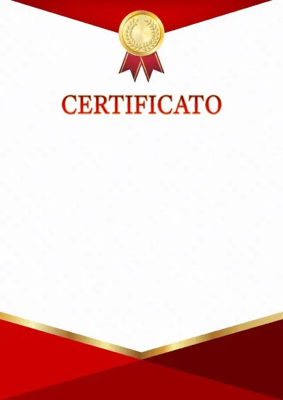 Modello di certificato solenne «Trionfo rosso-oro»