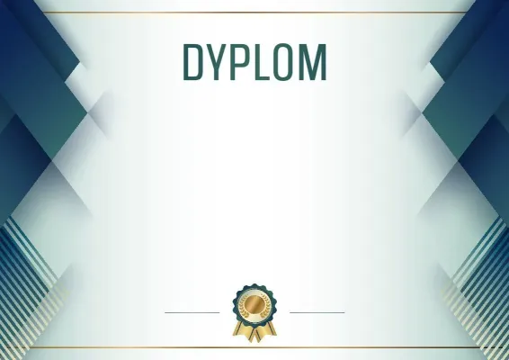 Szablon uroczystego dyplomu «Niebieska stal»