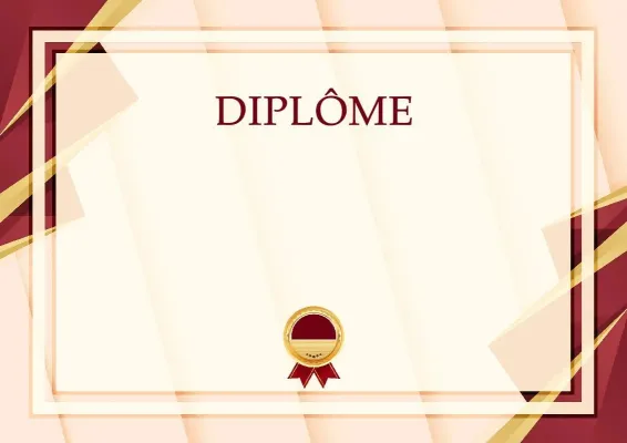 Modèle solennel de diplôme « Formule du succès »