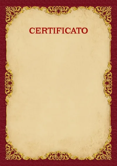 Modello di certificato «Oro vintage»