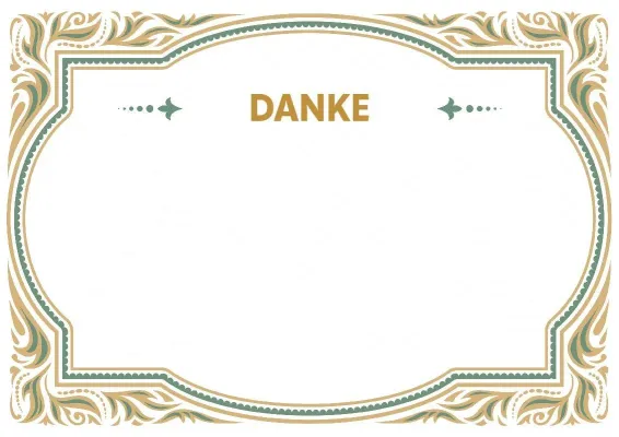 Feierliche Dankschreiben-Vorlage «Prächtiges Muster»