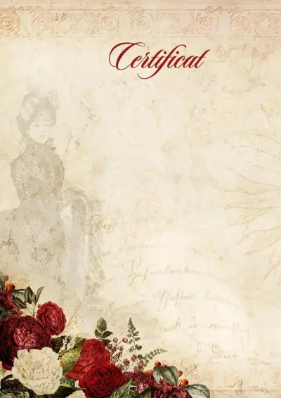 Șablon de certificat artistic „Poezie”