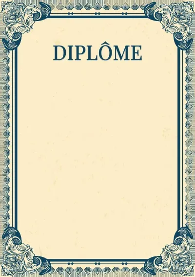 Modèle artistique de diplôme « Empire »