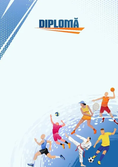 Șablon de diplomă sportivă «Mișcarea este viață»
