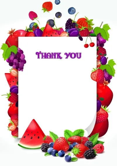 Children's letter of appreciation template 'Berry Mix'
