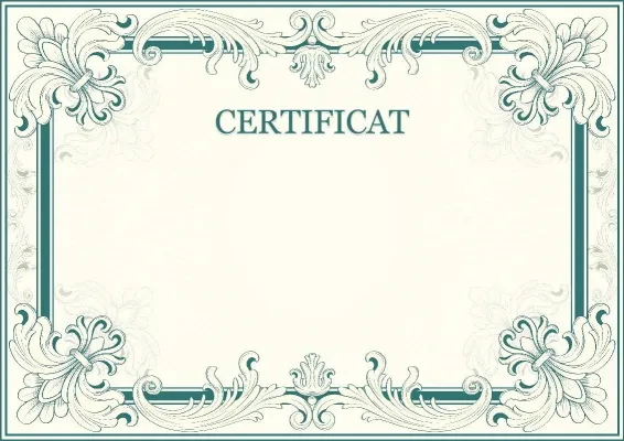 Modèle de certificat artistique « Ornement du succès »