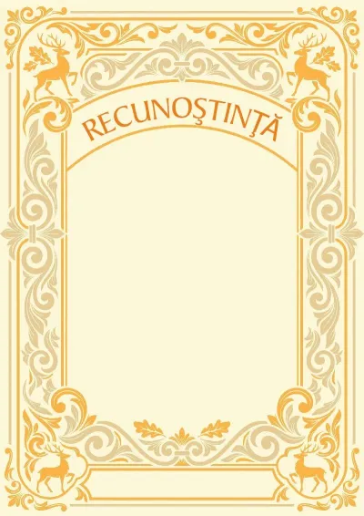 Șablon de recunoștință artistică „Moștenirea Pădurii”