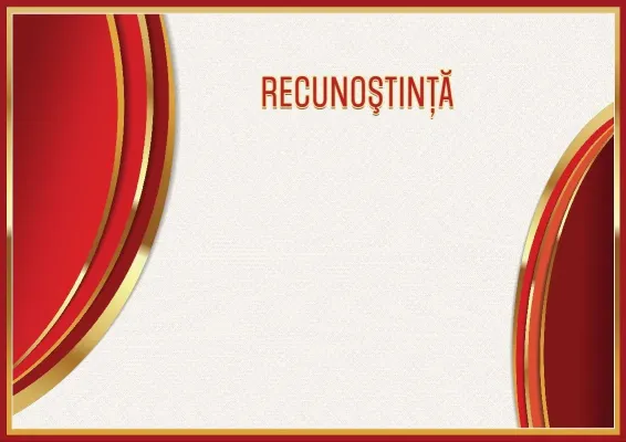 Șablon heraldic de mulțumire «Strălucire roșie»