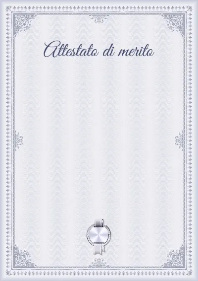 Modello di attestato «Inverno grafite»