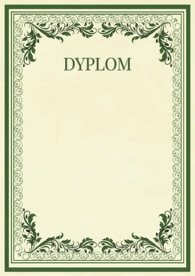 Szablon uroczystego dyplomu «Wzory vintage»