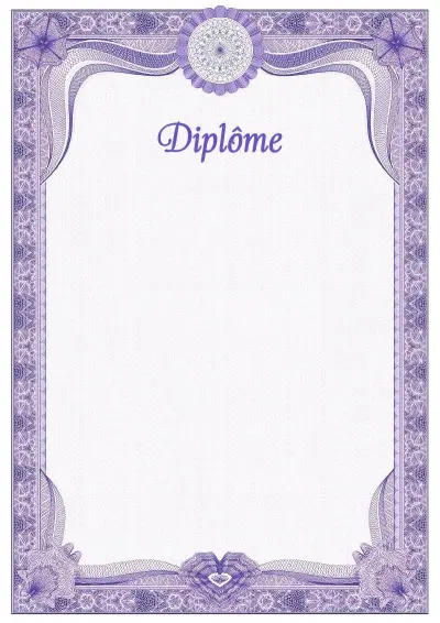 Modèle de diplôme solennel n°2
