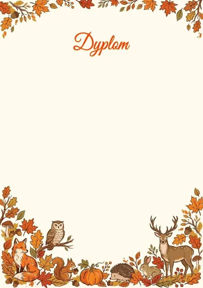 Szablon dyplomu «Leśne polany»