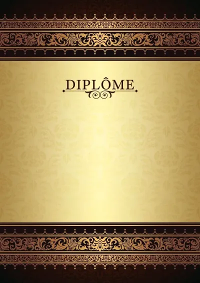 Modèle de diplôme solennel «Motifs royaux»