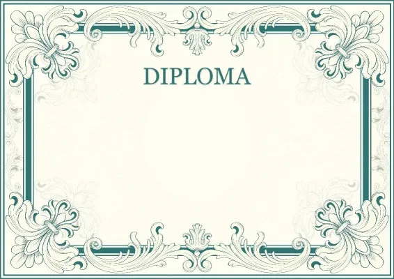 Modello di diploma artistico «Ornamento del successo»