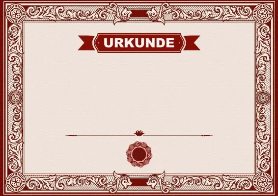 Urkunden-Vorlage „Silhouette der Kunst“