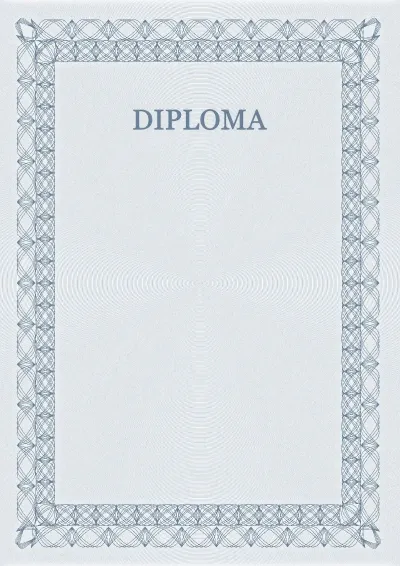Formal diploma template №5