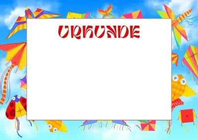 Kinder-Urkunde-Vorlage «Origami»