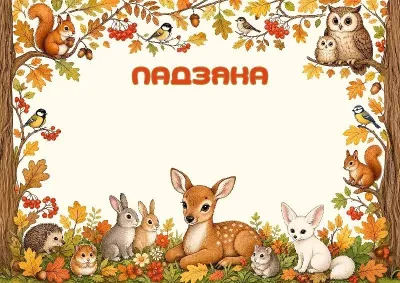 Шаблон дзіцячай падзякі «Восеньская казка»