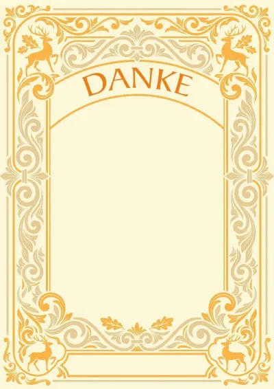 Künstlerische Dankschreiben-Vorlage „Walderbe“