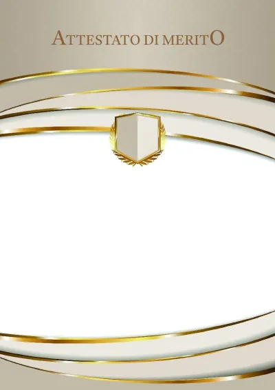 Modello di attestato solenne «In oro»