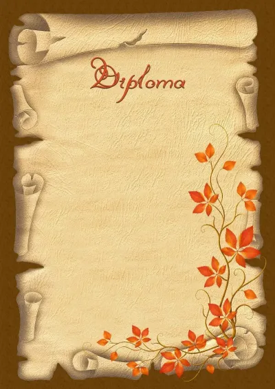 Artistic Diploma Template «Scroll»
