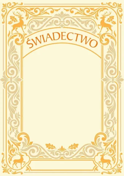 Szablon artystycznego świadectwa „Leśne dziedzictwo”