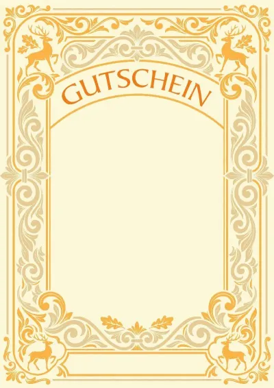 Künstlerische Gutschein-Vorlage „Walderbe“