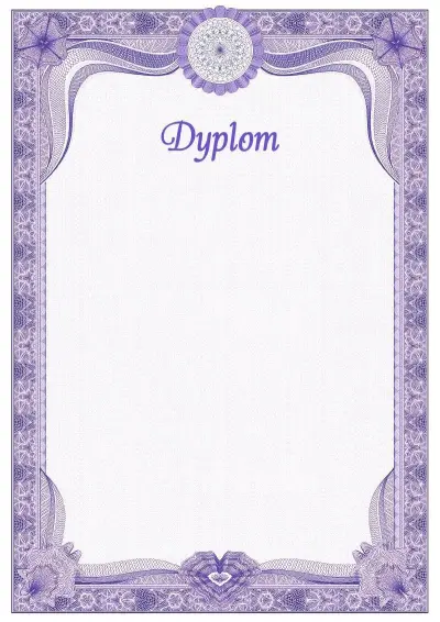 Szablon uroczystego dyplomu nr 2