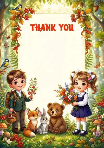 «Forest Discoveries» letter of appreciation template