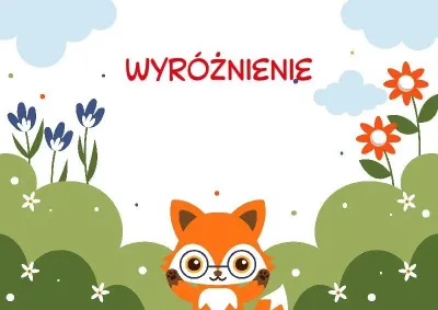 Szablon dziecięcego wyróżnienia «Wokół nas»