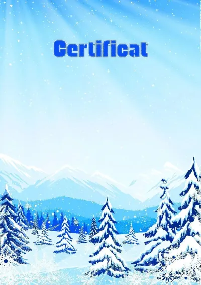Modèle artistique de certificat «Piémont hivernal»
