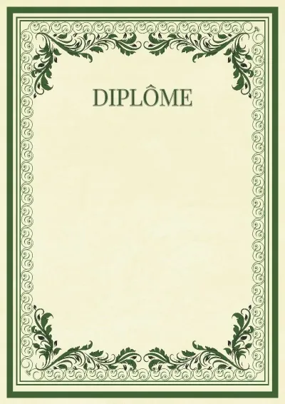 Modèle de diplôme solennel «Motifs vintage»