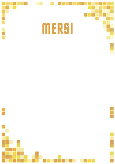 Modèle de lettre de remerciement artistique «Mosaïque du soleil»