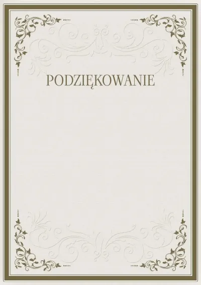 Szablon uroczystego podziękowania «Surowość wzorów»