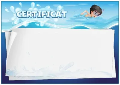 Modèle de certificat pour enfant «Ma piscine»