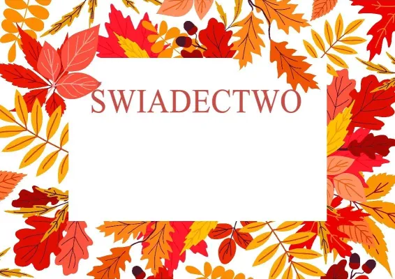 Szablon artystycznego świadectwa „Jesienny walc”