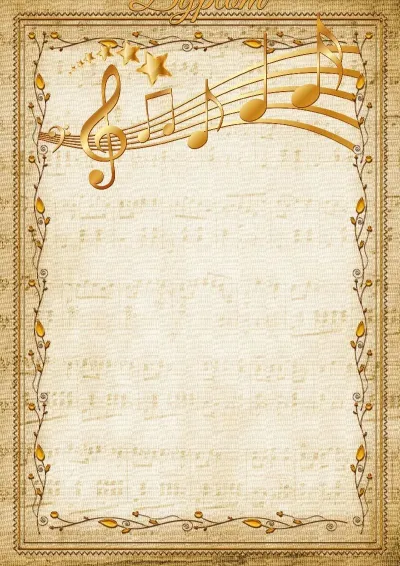 Szablon muzycznego dyplomu «Melodia»
