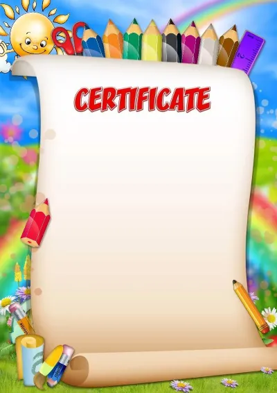Certificate template «Funny Pencils»